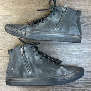 Ricardo Almedia Suede Gray High-Top Bota Sneakers, Zippers, EU sz 38, US - 5.5-6